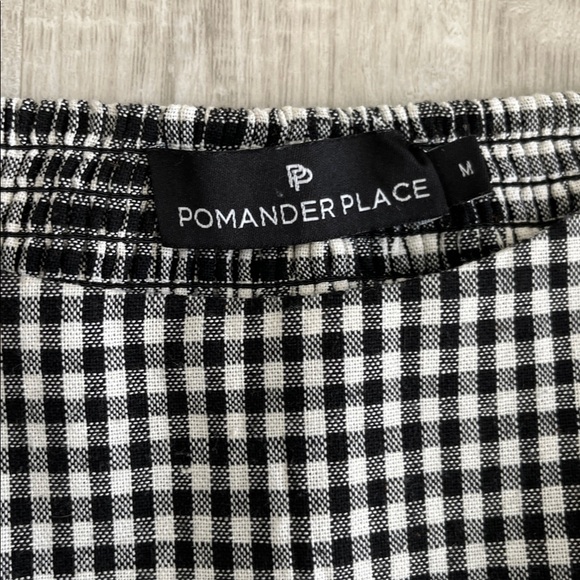 Tuckernuck Pomander Place‎ Abigail Gingham Plaid Black White Dress Womens Medium - Picture 5 of 14